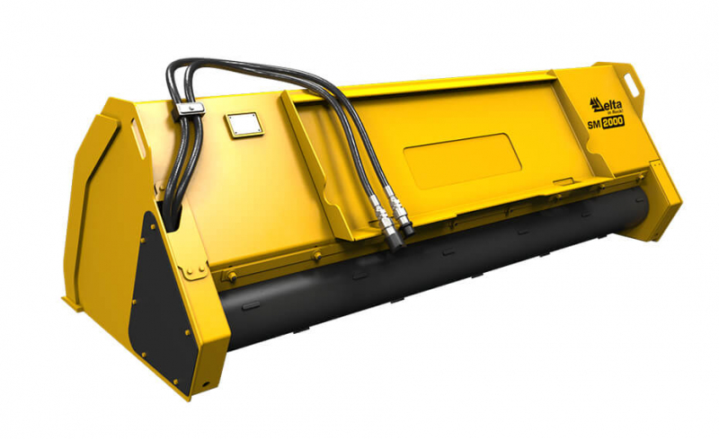 Пескоразбрасыватель Delta SM2000 на мини-погрузчики Амкодор 211 HV Market