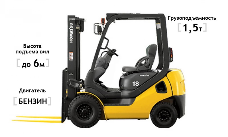 Бензиновый погрузчик Komatsu FG15HT-21 HV Market