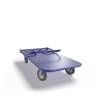 Тележка платформенная со складной ручкой ТПСР 5 М (700х1200) г/п 400 кг.160 серая резина HV Market