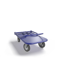 Тележка платформенная со складной ручкой ТПСР 2 М (600х900) г/п 400кг.160 серая резина HV Market