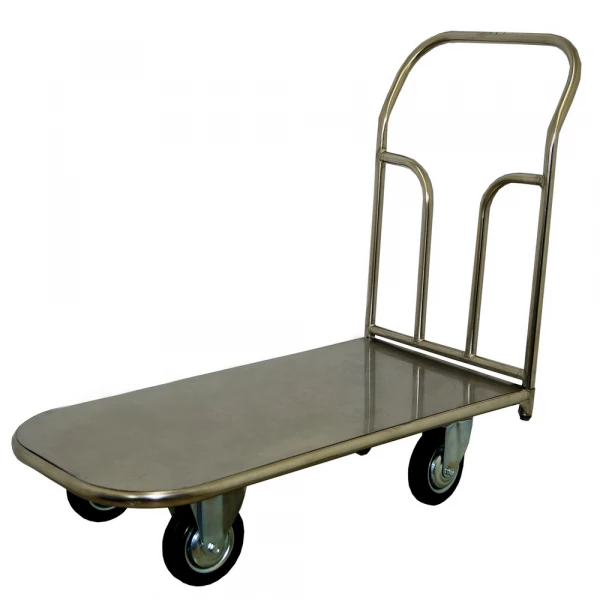 Тележка платформенная из нержавеющей стали ТП НЖ 3 (600х1000) г/п 400 кг.160 черная резина HV Market