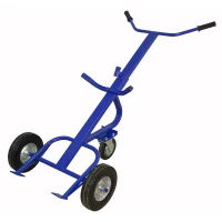 Тележка для перевозки и хранения металлических бочек КБ 2 г/п 220 кг колеса литые 250 мм HV Market