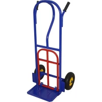 Тележка грузовая двухколесная с откидной полкой КГ 250 П г/п 200 кг. колеса пневматические 250 мм HV Market