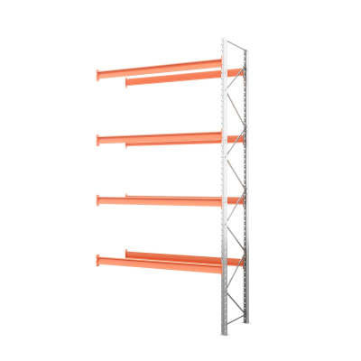 Секция приставная стеллажа металлического паллетного 6000х2700х1100 мм (85.1.5). Ярусы: пол+4 HV Market