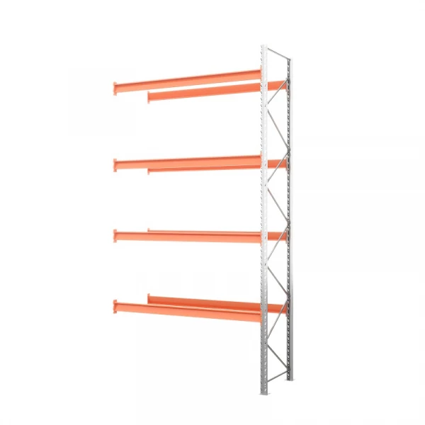 Секция приставная стеллажа металлического паллетного 6000х2700х1100 мм (85.1.5). Ярусы: пол+4 HV Market