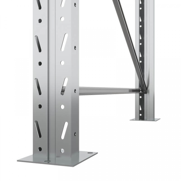 Секция приставная стеллажа металлического паллетного 6000х2700х1100 мм (85.1.5). Ярусы: пол+4 HV Market