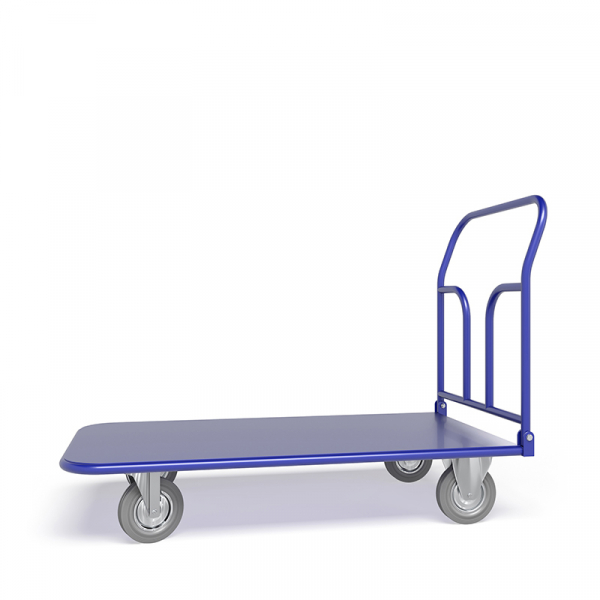 Тележка платформенная со складной ручкой ТПСР 2 М (600х900) г/п 500 кг.200 серая резина HV Market