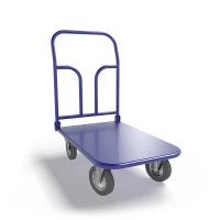 Тележка платформенная со складной ручкой ТПСР 1 М (500х800) г/п 500 кг.200 серая резина HV Market