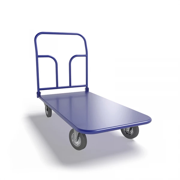 Тележка платформенная со складной ручкой ТПСР 3 М (600х1000) г/п 500 кг.200 серая резина HV Market