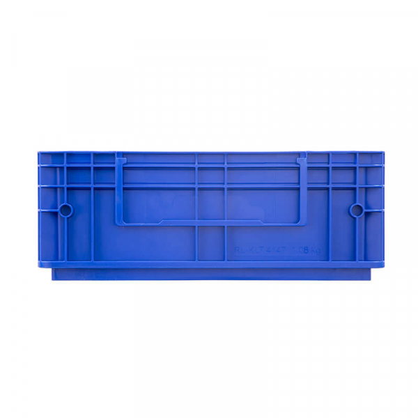 Пластиковый контейнер KLT 4147 универсальный синий, стенки сплошные, дно с отверстиями,  396х297х148 мм HV Market