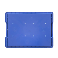 Пластиковый контейнер KLT 4147 универсальный синий, стенки сплошные, дно с отверстиями,  396х297х148 мм HV Market