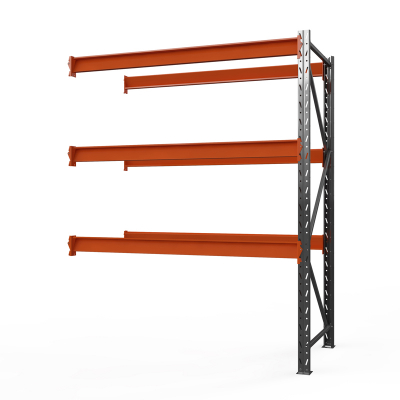 Секция приставная стеллажа металлического ОПТИМА, 3500х1250х785 мм. Полки: 3 шт. без настила