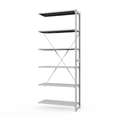 Приставная секция ТСУ Стеллаж (2500х760х300) 6 полок HV Market