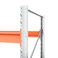 Две секции стеллажа металлического паллетного 5000х1800х1100 мм. Ярусы: пол+3 HV Market