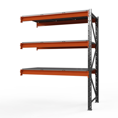 Секция приставная стеллажа металлического ОПТИМА, 4000х1250х785 мм. Полки: 3 шт. метал. HV Market