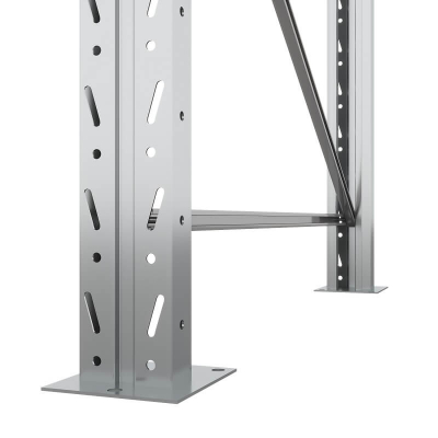 Две секции стеллажа металлического паллетного 4500х1800х1100 мм. Ярусы: пол+3 HV Market