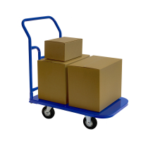 Тележка платформенная ТПТ (г/п 300 кг, 800x500 мм, колеса черная резина 125 мм) HV Market