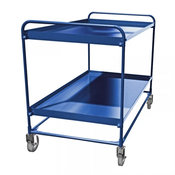 Тележка сервисная двухъярусная СТ 2 (900x600 мм, колеса серая литая резина 125 мм, болтовое крепление) HV Market