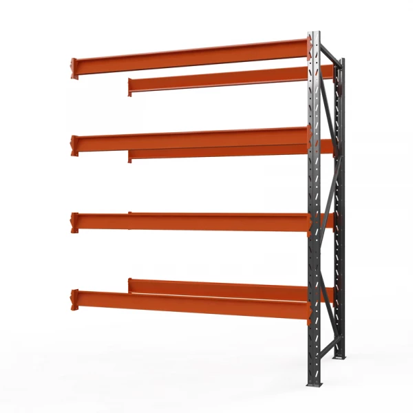 Секция приставная стеллажа металлического ОПТИМА, 3500х1530х785 мм. Полки: 4 шт. без настила HV Market