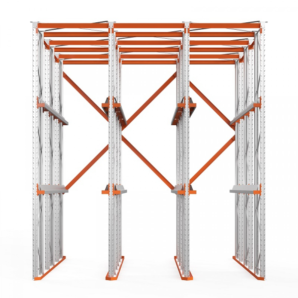 Стеллаж набивной паллетный (5000х4540х5000 мм), 3 линии, 3 яруса. HV Market