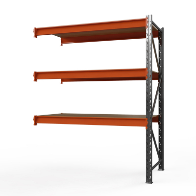 Секция приставная стеллажа металлического ОПТИМА, 3000х1530х785 мм. Полки: 3 шт. фанера HV Market