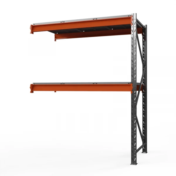 Секция приставная стеллажа металлического ОПТИМА, 2000х1530х785 мм. Полки: 2 шт. метал. HV Market