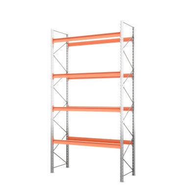 Стеллаж металлический паллетный 6000х2700х1100 мм. Ярусы: пол+4 HV Market