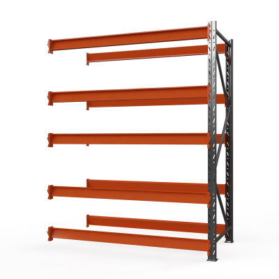 Секция приставная стеллажа металлического ОПТИМА, 3500х1530х785 мм. Полки: 5 шт. без настила HV Market