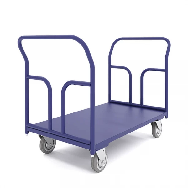 Тележка платформенная с двумя ручками ТПД 7 (800х1400) г/п300кг.125 серая резина HV Market