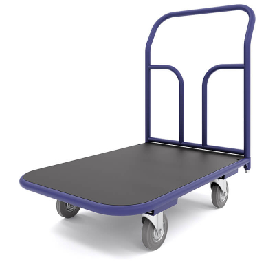 Тележка платформенная с резиновым покрытием ТПР 6 (800х1200) г/п 300 кг. 125 серая резина HV Market