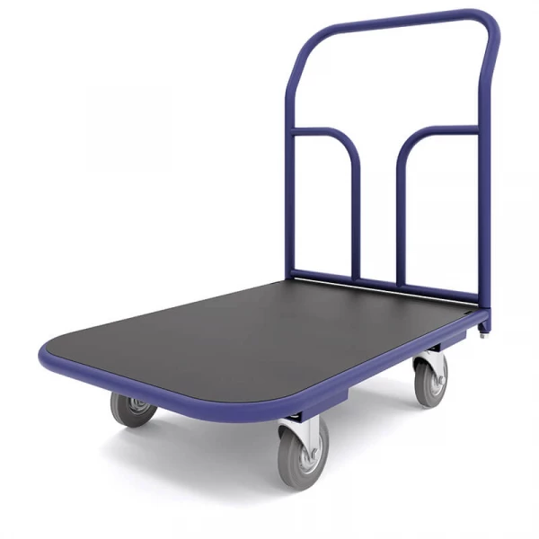 Тележка платформенная с резиновым покрытием ТПР 6 (800х1200) г/п 300 кг. 125 серая резина HV Market