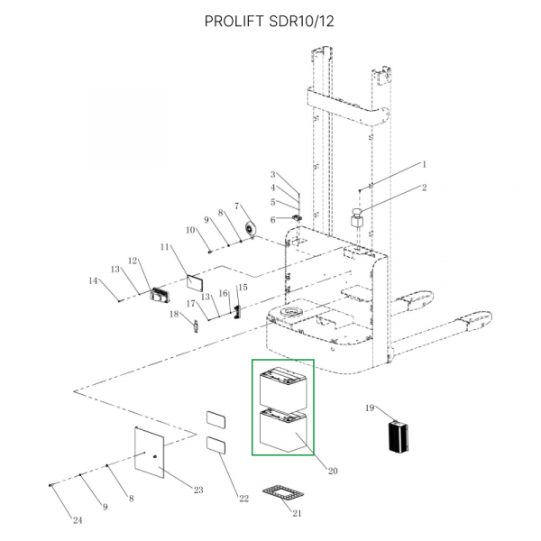 Аккумуляторная батарея 24В 50 Ач Li-ion HV Market