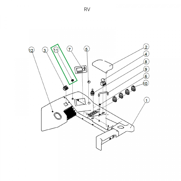 Замок зажигания с ключом для ричтрака RV (24V) HV Market
