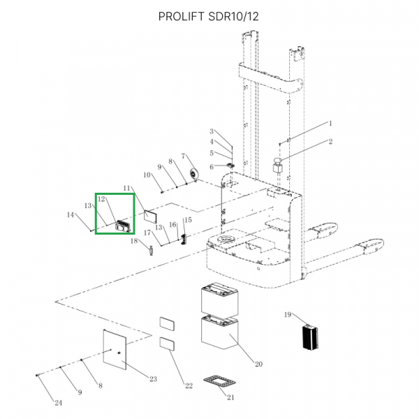 Контроллер Сurtis для штабелеров SDR 1-1,2 т, для тележек SD15