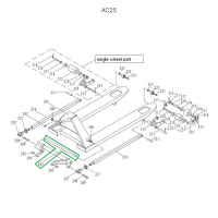 Ось углового рычага для гидравлических тележек AC25 HV Market