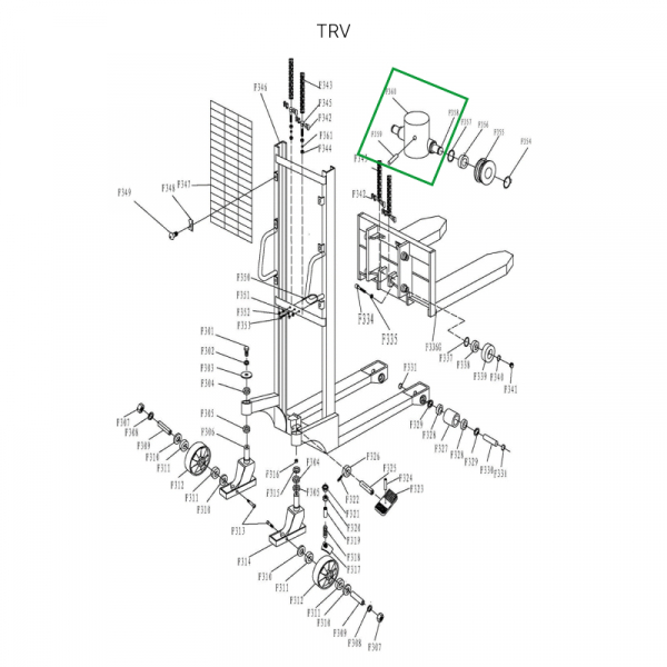 Крестовина  гидроузла в сборе для TRV1030 HV Market