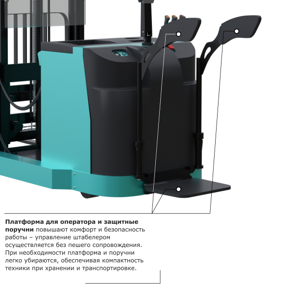 Штабелер с выдвижной мачтой (мини-ричтрак) PROLIFT PRO MRV 2030 li-ion HV Market