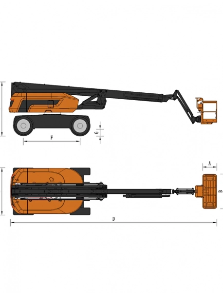 Коленчатый подъемник Skyboom GTZZ-25J (2023)